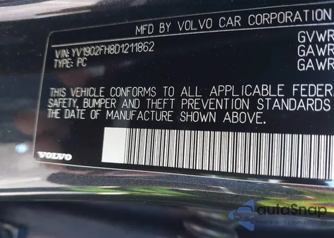 2013 Volvo S60 T6 from USA, damaged, VIN YV1902FH8D1211862
